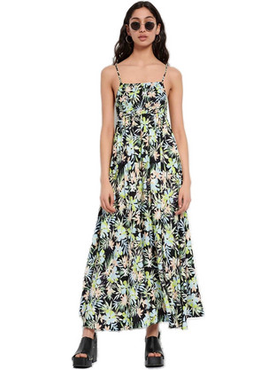 Funky Buddha Midi Καλοκαιρινό Φόρεμα Floral FBL007-144-13
