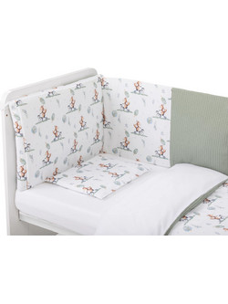 Bubaba Little Fox Σετ Κούνιας White/Green 6τμχ