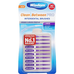Wisdom Clean Between Pro Μεσοδόντια Βουρτσάκια L Μωβ 30τμχ