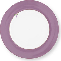 Pip Studio Πιάτο Πορσελάνης Φρούτου Lily & Lotus Μωβ 21cm