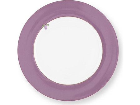 Pip Studio Πιάτο Πορσελάνης Φρούτου Lily & Lotus Μωβ 21cm
