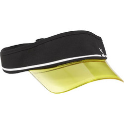 Puma Faster Clear Καπέλο Visor Υφασμάτινο Μαύρο Κίτρινο 025277-01