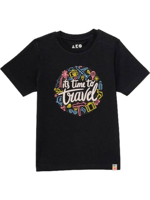 AKO Παιδικό T-Shirt Κοντομάνικο Μαύρο 3356206-17