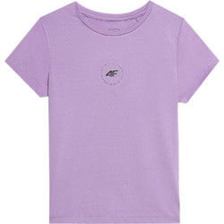 4F Παιδικό T-Shirt Κοντομάνικο Λιλά JWSS24-TFTSF696-51S