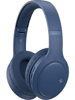 Havit H633BT Ασύρματα Bluetooth Ακουστικά Over Ear με Noise Canceling Μπλε