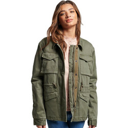Superdry Γυναικείο Μπουφάν Σακάκι Μακρύ Χακί W5011543A-GVK