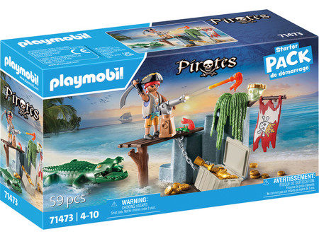 Playmobil Pirates Starter Pack Πειρατής με Αλιγάτορα για 4-10 Ετών 71473