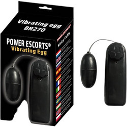 Power Escorts Vibrating Egg Δονητής Egg για Ζευγάρια με Τηλεχειριστήριο Μαύρος