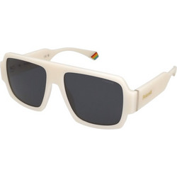 Polaroid Eyewear PLD6209SX VK6/M9 Ανδρικά Γυαλιά Ηλίου Τετράγωνα Κοκάλινα Λευκά με Μαύρο Polarized Φακό