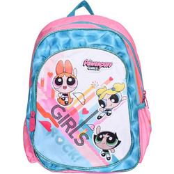 SunCe Power Puff Girl Σχολική Τσάντα Πλάτης Δημοτικού Γαλάζια GGR-7410