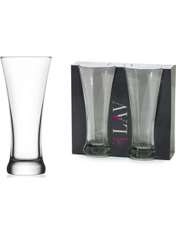 LAV Ποτήρια Μπύρας Γυάλινα Sorgun 380ml 2τμχ 77680520