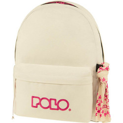 Polo Original Σχολική Τσάντα Πλάτης Γυμνασίου - Λυκείου Μπεζ 901135-2543