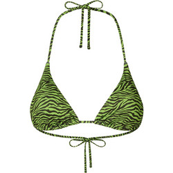 Save The Duck Bikini Top Τριγωνάκι Animal Print Lime DQ1764W-WIPO18-21111