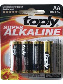 Toply Super Alkaline AA LR6 4τμχ