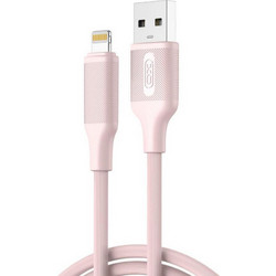 XO NB265 Minimalist USB-A to Lightning Cable 1m Pink 6920680854868