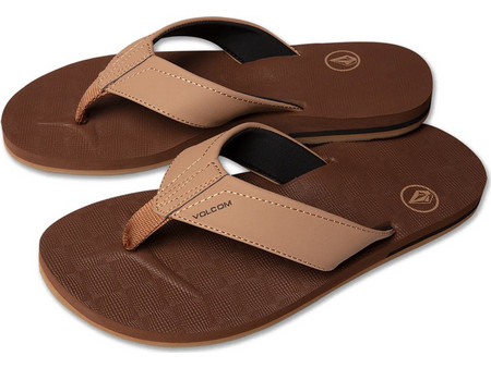Volcom Ανδρικές Σαγιονάρες Καφέ V0812351-BKH