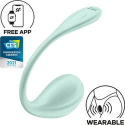 Satisfyer Smooth Petal G-Point Water Δονητής Egg για Ζευγάρια με App Control Πράσινος
