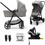 Kinderkraft Newly Καρότσι Μωρού 3 σε 1 Grey