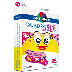 Master Aid Quadra 3D Girls Παιδικά Αυτοκόλλητα Επιθέματα 20τμχ
