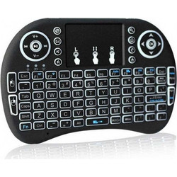 Soultronic i8+ Black Ασύρματο Πληκτρολόγιο με TouchPad