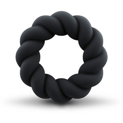 Rocks-Off Twist Cock Ring D-244043 Ελαστικό Δαχτυλίδι Πέους Σιλικόνης Μαύρο