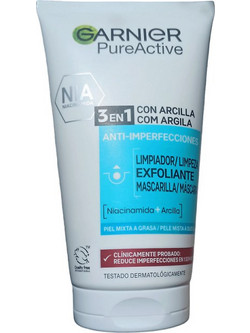 Garnier Pure Active 3in1 Clay Cleanser 150ml