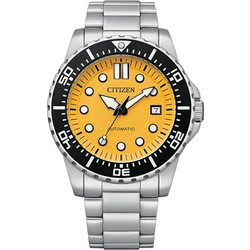 Citizen Automatic Ανδρικό Ρολόι Αυτόματο με Ασημί Μεταλλικό Μπρασελέ NJ0170-83Z