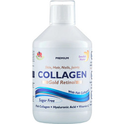 Swedish Nutra Collagen Gold Retinol 12500mg Natural Berry με Υαλουρονικό Οξύ & Βιταμίνη C 500ml