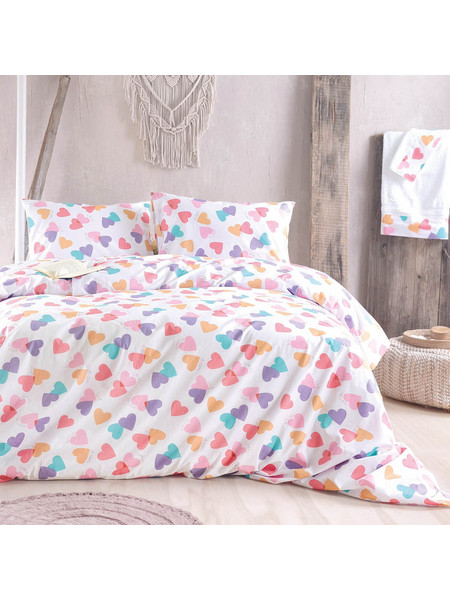 Rythmos Σετ Πάπλωμα Υπέρδιπλο 220x240 Zoey Λευκό