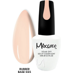 Mixcoco 35 Beige Rubber Base Ημιμόνιμο Βερνίκι Νυχιών 15ml