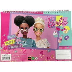 Gim Barbie Μπλοκ Ζωγραφικής A4 40 Φύλλων με Αυτοκόλλητα 349-84416