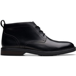Clarks Ανδρικά Μποτάκια Δερμάτινα Μαύρα 26179683