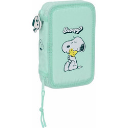 Safta Snoopy Groovy Aquamarine Κασετίνα Γεμάτη με 2 Θήκες Τιρκουάζ S4309852