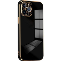 Bodycell Gold Plated Silicon Back Cover Black (iPhone 14 Pro Max)