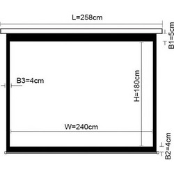 Brateck PEB-C120 Οθόνη Προβολής Projector Τοίχου / Οροφής 4:3 240x180cm / 120"