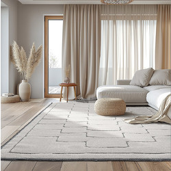 Beauty Home Cozy Art Χαλί Ορθογώνιο Βαμβακερό 200x290cm 9636 Εκρού