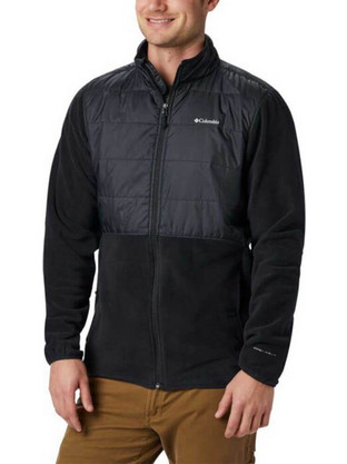 Columbia Basin Butte Ανδρική Ζακέτα Fleece με Φερμουάρ Μαύρη 2101761-010