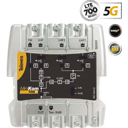 Televes 562422 Ενισχυτής Σήματος Κεραίας Τηλεόρασης Κεντρικός 30dB 2xUHF-VHF-FM