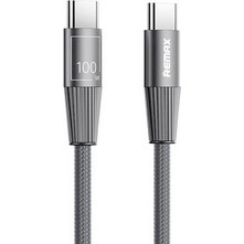 Remax RC-C106 Braided USB-C to USB-C 100W 1.2m Grey MALE100W