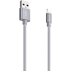 Awei CL-988 Braided USB-A to Lightning Cable 0.3m Grey 6954284041416
