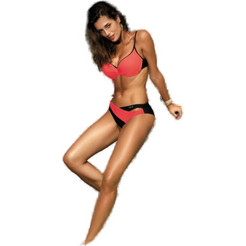 Marko Jennifer Bikini Set με Ενίσχυση Κοραλί Μαύρο M-408