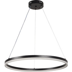 InLight Κρεμαστό Φωτιστικό Οροφής Μονόφωτο LED με Φυσικό Λευκό Φως Μαύρο Φ60cm 6095-C-Black