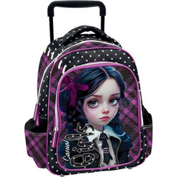 Graffiti Casual Girls Σχολική Τσάντα Τρόλεϊ Νηπιαγωγείου Μωβ 241264