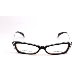 Alexander McQueen AMQ4163 W0C Γυναικείος Σκελετός Γυαλιών Οράσεως Κοκάλινος Μεταλλικός Μαύρος