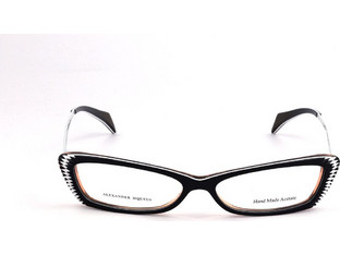 Alexander McQueen AMQ4163 W0C Γυναικείος Σκελετός Γυαλιών Οράσεως Κοκάλινος Μεταλλικός Μαύρος