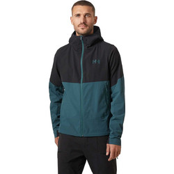 Helly Hansen Αθλητικό Ανδρικό Μπουφάν Χειμωνιάτικο Softshell Αδιάβροχο Αντιανεμικό Μαύρο Πετρόλ 63286-453