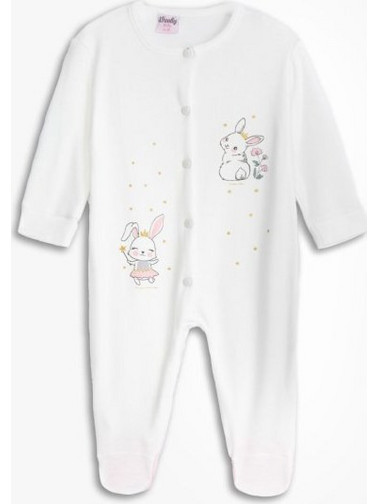 Funky Φορμάκι Μακρυμάνικo για Κορίτσι Εκρού 225-060107-1