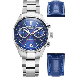 Roamer Gran Sportivo Ανδρικό Ρολόι Χρονογράφος με Ασημί Μεταλλικό Μπρασελέ 978818414520