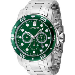Invicta Pro Diver Ανδρικό Ρολόι Χρονογράφος με Ασημί Μεταλλικό Μπρασελέ 47559