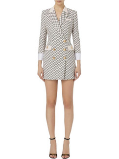 Elisabetta Franchi Mini Βραδινό Φόρεμα Κρουαζέ Λευκό ABS1041E2-E84